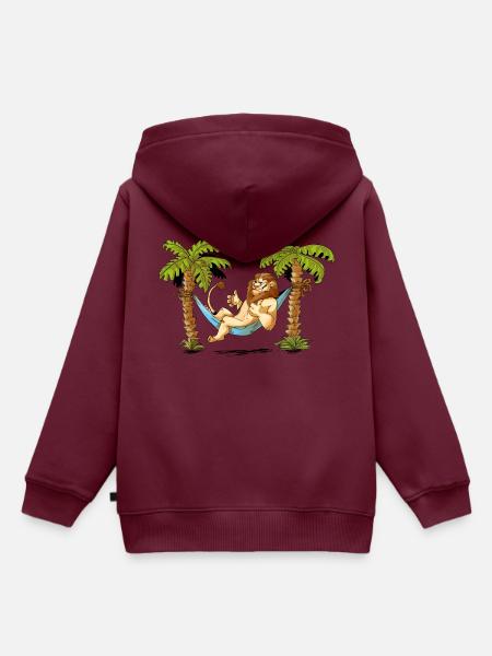 Maskotti Artur - Relaxing - Kinder Premium Organic Hoodie - Burgunderrot