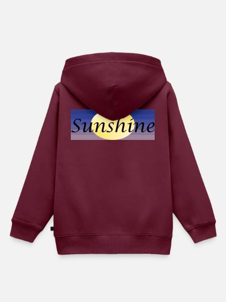 Sunshine - Kinder Premium Organic Hoodie - Burgunderrot