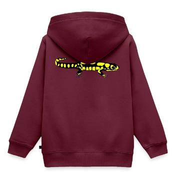 Salamander - Kinder Premium Organic Hoodie - Burgunderrot - Hinten - AI Model Kid Female (0cm)