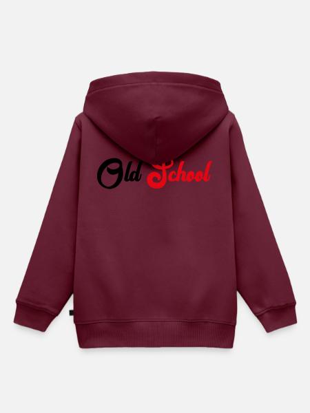 Alte Schule - Kinder Premium Organic Hoodie - Burgunderrot