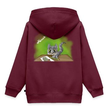 Minus pas punk - Kinder Premium Organic Hoodie - Burgunderrot - Hinten - AI Model Kid Female (0cm)