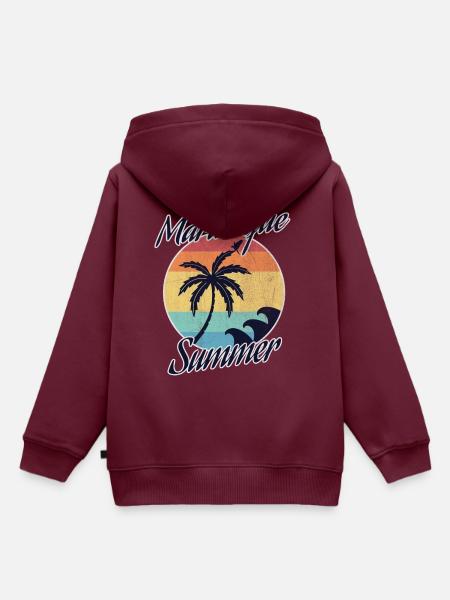 Martinique - Kinder Premium Organic Hoodie - Burgunderrot