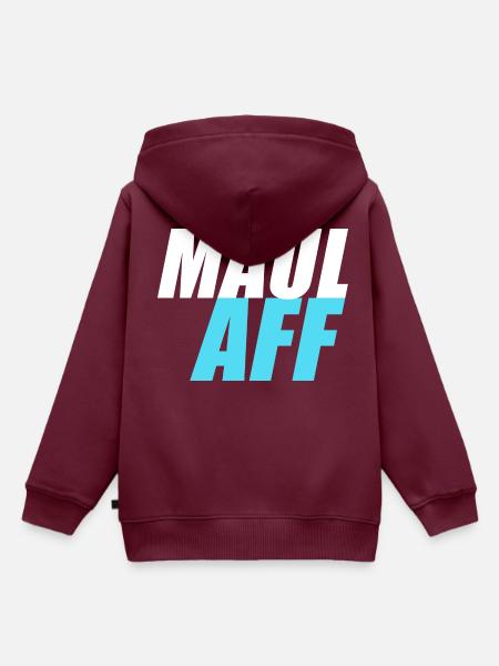 Maulaff Maul Aff - Kinder Premium Organic Hoodie - Burgunderrot