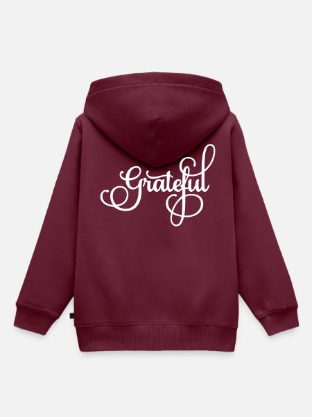 Danke - Kinder Premium Organic Hoodie - Burgunderrot
