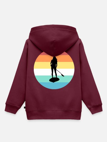 Stand Up Paddle - Kinder Premium Organic Hoodie - Burgunderrot