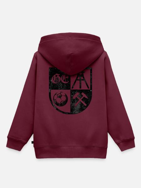 Gelsenkirchen Wappen - Kinder Premium Organic Hoodie - Burgunderrot