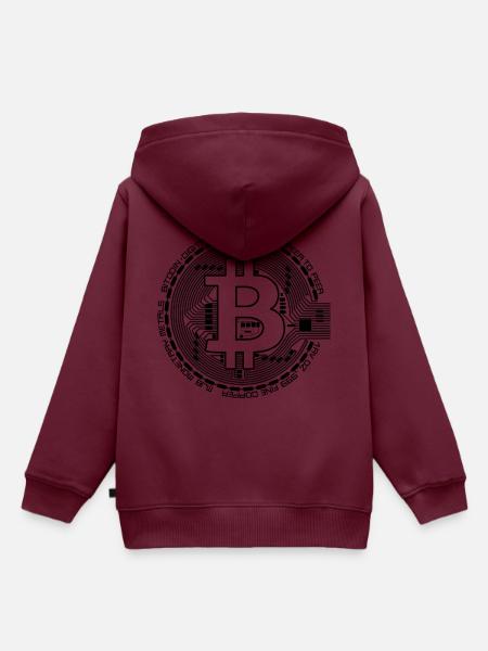 Bitcoin - Kinder Premium Organic Hoodie - Burgunderrot