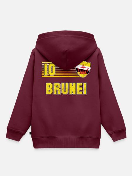 Brunei Fußball Mannschaft - Kinder Premium Organic Hoodie - Burgunderrot