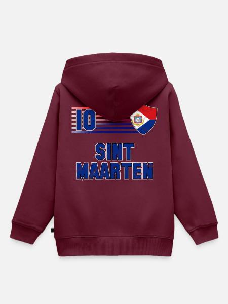 Sint Maarten Fußball Mannschaft - Kinder Premium Organic Hoodie - Burgunderrot