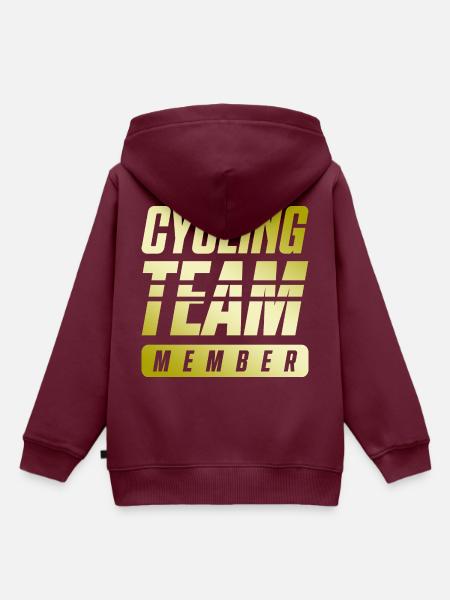 Cycling Team - Kinder Premium Organic Hoodie - Burgunderrot