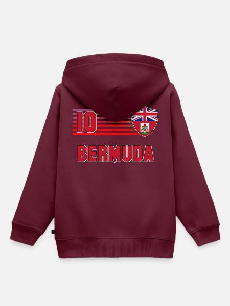 Bermuda Fußball Mannschaft - Kinder Premium Organic Hoodie - Burgunderrot