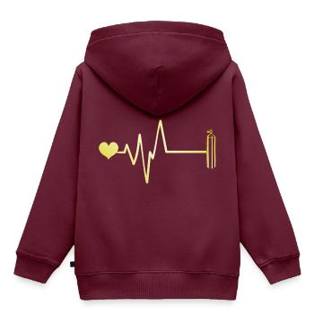 Sauerstoff Tauchen puls herz - Kinder Premium Organic Hoodie - Burgunderrot - Hinten - AI Model Kid Female (0cm)