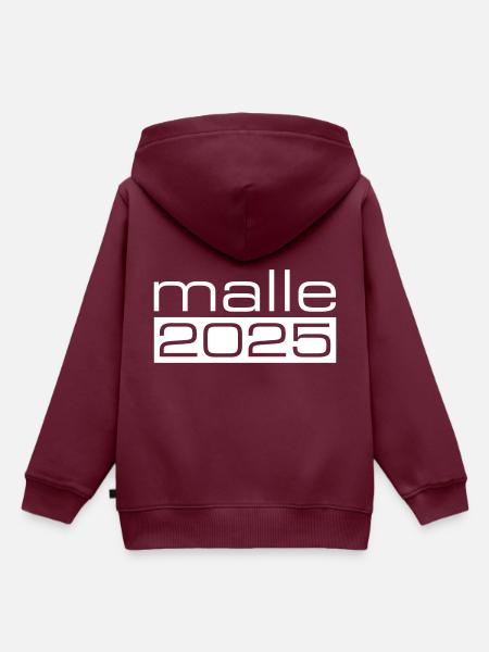 Malle 2025 - Kinder Premium Organic Hoodie - Burgunderrot