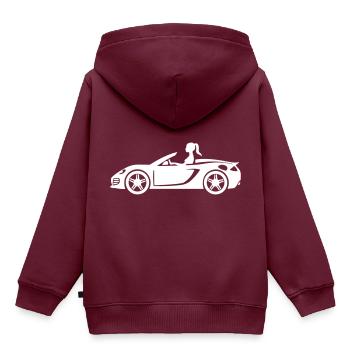 Sportauto Pkw Cabrio - Kinder Premium Organic Hoodie - Burgunderrot - Hinten - AI Model Kid Female (0cm)