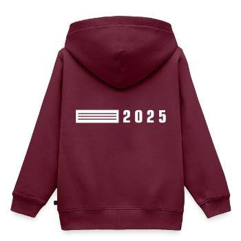 2025 Element - Kinder Premium Organic Hoodie - Burgunderrot - Hinten - AI Model Kid Female (0cm)