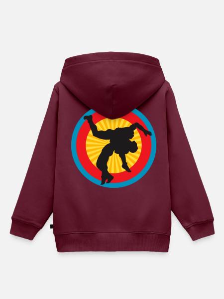 Ringer - Kinder Premium Organic Hoodie - Burgunderrot