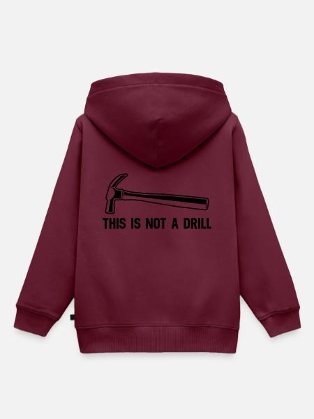 Dies ist keine Drill-Neuheit Builder-Tools - Kinder Premium Organic Hoodie - Burgunderrot