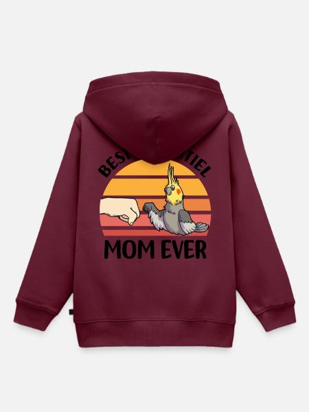 Nymphensittich - Kinder Premium Organic Hoodie - Burgunderrot