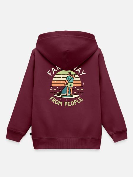 Stand Up Paddeling - Kinder Premium Organic Hoodie - Burgunderrot