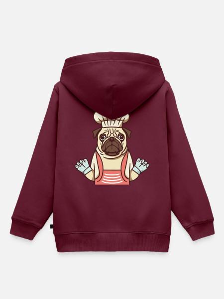 Bäcker - Kinder Premium Organic Hoodie - Burgunderrot