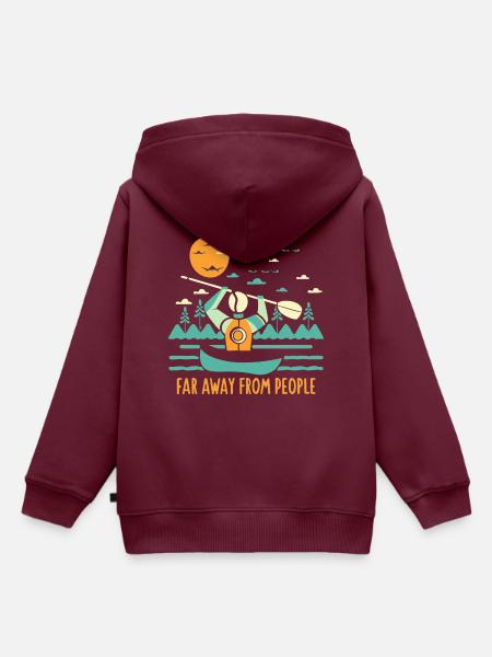 Kanu - Kinder Premium Organic Hoodie - Burgunderrot