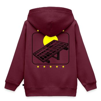 Photovoltaik Solar Energie - Kinder Premium Organic Hoodie - Burgunderrot - Hinten - AI Model Kid Female (0cm)