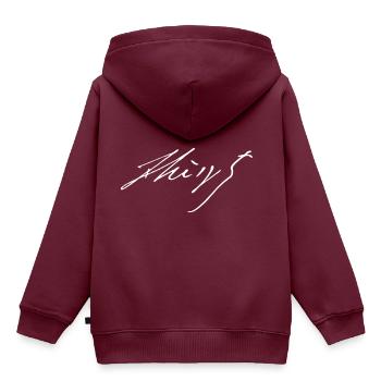 Franz Liszt Unterschrift - Kinder Premium Organic Hoodie - Burgunderrot - Hinten - AI Model Kid Female (0cm)