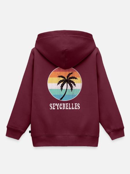 Seychellen - Kinder Premium Organic Hoodie - Burgunderrot