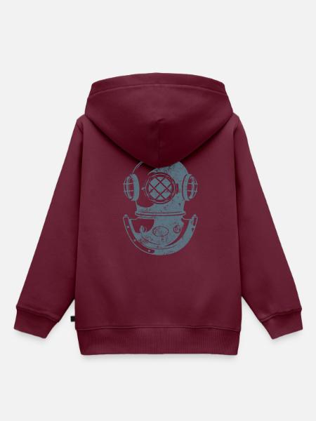 taucherausrüstung Tauchen Apnoe - Kinder Premium Organic Hoodie - Burgunderrot