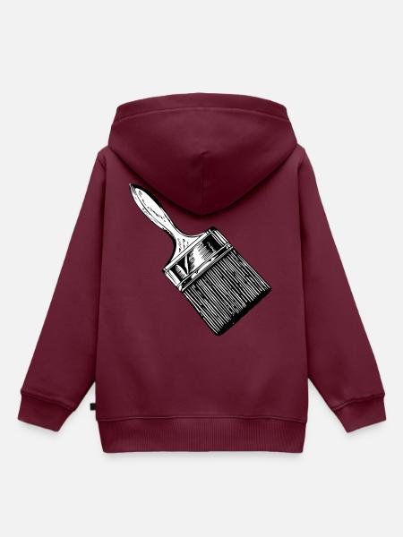 pinsel - Kinder Premium Organic Hoodie - Burgunderrot