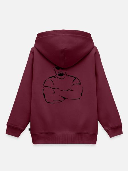 Da Bouncer - Schwarz - Kinder Premium Organic Hoodie - Burgunderrot