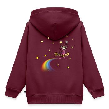 Diva schaukelt auf Stella - Kinder Premium Organic Hoodie - Burgunderrot - Hinten - AI Model Kid Female (0cm)