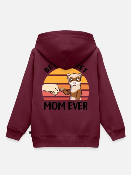 Frettchen Liebhaber - Kinder Premium Organic Hoodie - Burgunderrot