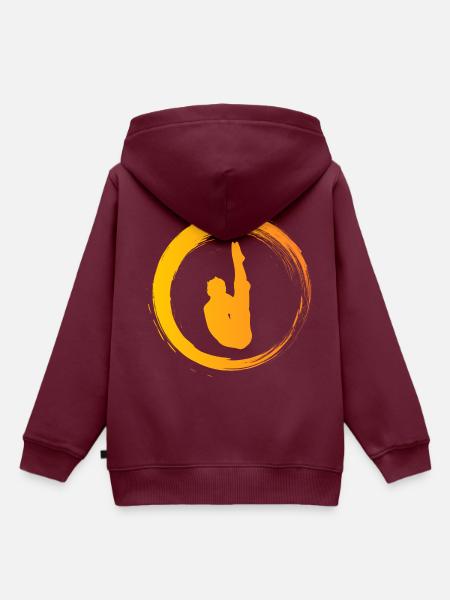 Sporty Hobby Leidenschaft Turmspringen - Kinder Premium Organic Hoodie - Burgunderrot