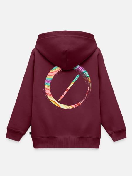 Sporty Hobby Leidenschaft Blockflöte - Kinder Premium Organic Hoodie - Burgunderrot