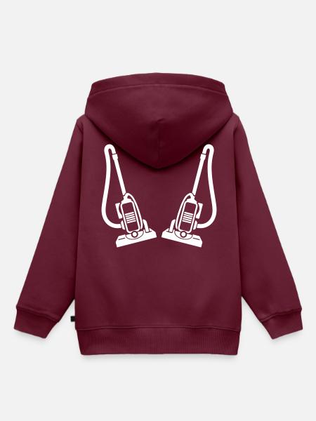 Staubsauger Icon - Kinder Premium Organic Hoodie - Burgunderrot