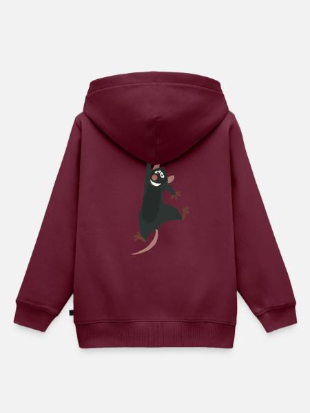 Mouse Grafik Maus Haustier - Kinder Premium Organic Hoodie - Burgunderrot