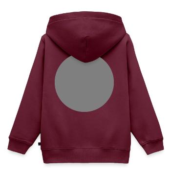Kreis grau - Kinder Premium Organic Hoodie - Burgunderrot - Hinten - AI Model Kid Female (0cm)