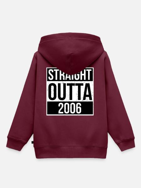 Straight Outta 2006 - Kinder Premium Organic Hoodie - Burgunderrot