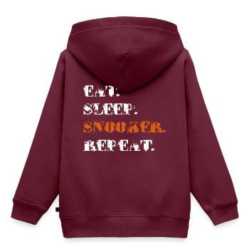 snooker - Kinder Premium Organic Hoodie - Burgunderrot - Hinten - AI Model Kid Female (0cm)