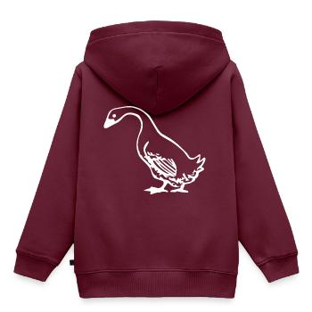 gans - Kinder Premium Organic Hoodie - Burgunderrot - Hinten - AI Model Kid Female (0cm)