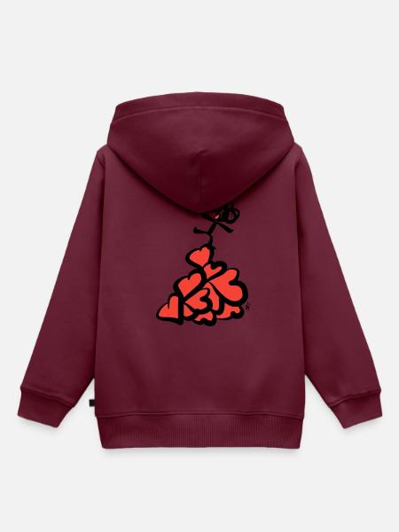 Kuoro des Stapels - Kinder Premium Organic Hoodie - Burgunderrot