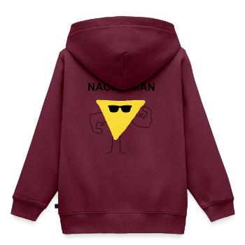 Nacho Man Macho Muskeln Geschenk Geschenkidee - Kinder Premium Organic Hoodie - Burgunderrot - Hinten - AI Model Kid Female (0cm)