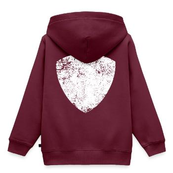 SHAPES FORMEN GRUNGE - Kinder Premium Organic Hoodie - Burgunderrot - Hinten - AI Model Kid Female (0cm)