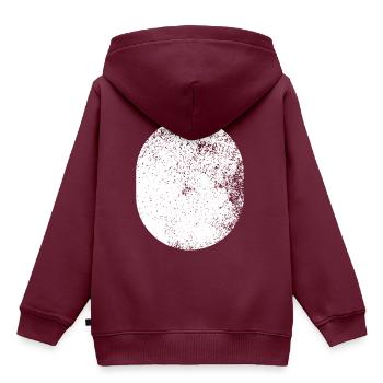 SHAPES FORMEN GRUNGE - Kinder Premium Organic Hoodie - Burgunderrot - Hinten - AI Model Kid Female (0cm)