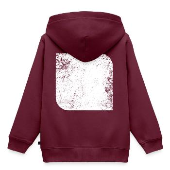 SHAPES FORMEN GRUNGE - Kinder Premium Organic Hoodie - Burgunderrot - Hinten - AI Model Kid Female (0cm)