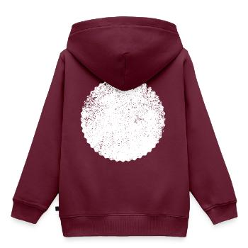 SHAPES FORMEN GRUNGE - Kinder Premium Organic Hoodie - Burgunderrot - Hinten - AI Model Kid Female (0cm)