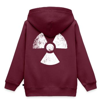 SHAPES FORMEN GRUNGE - Kinder Premium Organic Hoodie - Burgunderrot - Hinten - AI Model Kid Female (0cm)