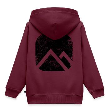 SHAPES FORMEN GRUNGE - Kinder Premium Organic Hoodie - Burgunderrot - Hinten - AI Model Kid Female (0cm)