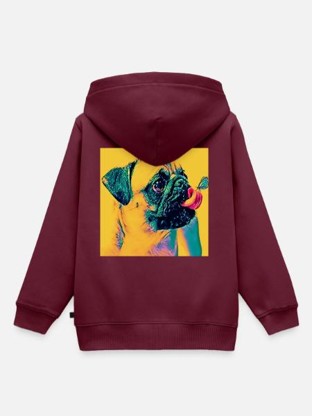Pop-Art - Kinder Premium Organic Hoodie - Burgunderrot